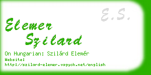 elemer szilard business card